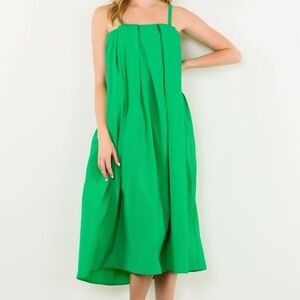 THML Vibrant Green Midi Dress